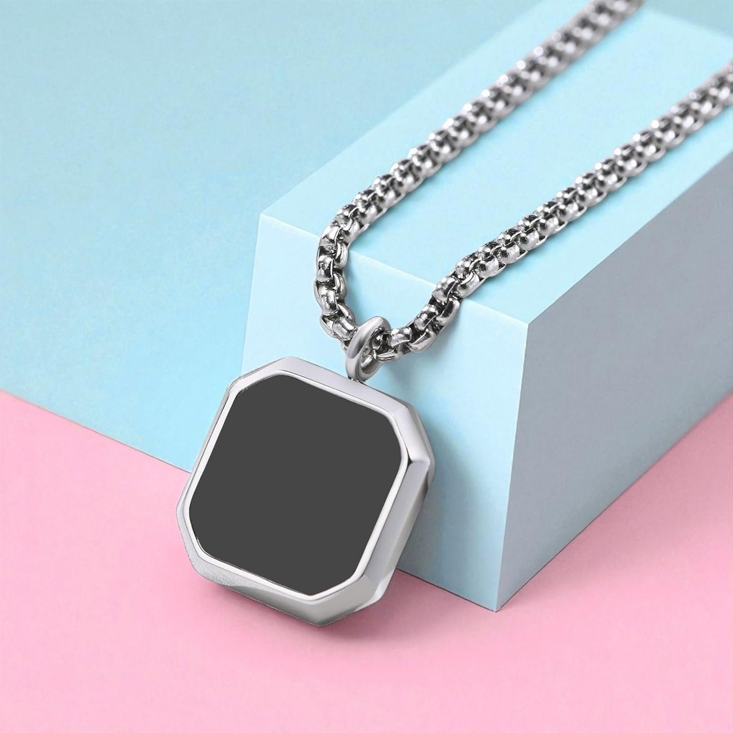 Pendant Chain for Men & Women | Minimalist Unisex Men Jewellery | Stainless Steel Chain | Gift for Birthday, Anniversary, Valentine’s Day - Image 2