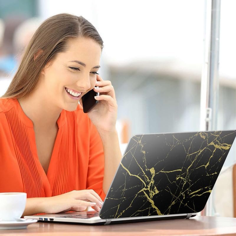 Black Marble D2 Full Body Vinyl Laptop Skin/Sticker/Cover Upto 15.6 Inches Laptops Laminated-Removable-HD Quality Compatible for Hp-Dell-Sony-Lenovo-Asus etc.(15x10 Inches) - Image 4