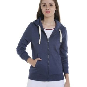 Campus Sutra Women’s Colorblock Sweatshirt with Ribbed Hem for Casual Wear | Low-High Neck | Long Sleeve | Button Closure | Cotton Sweatshirt Crafted with Comfort Fit for Everyday Wear