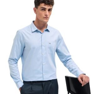 THE BEAR HOUSE Men’s Cotton Checked Slim Fit Shirt