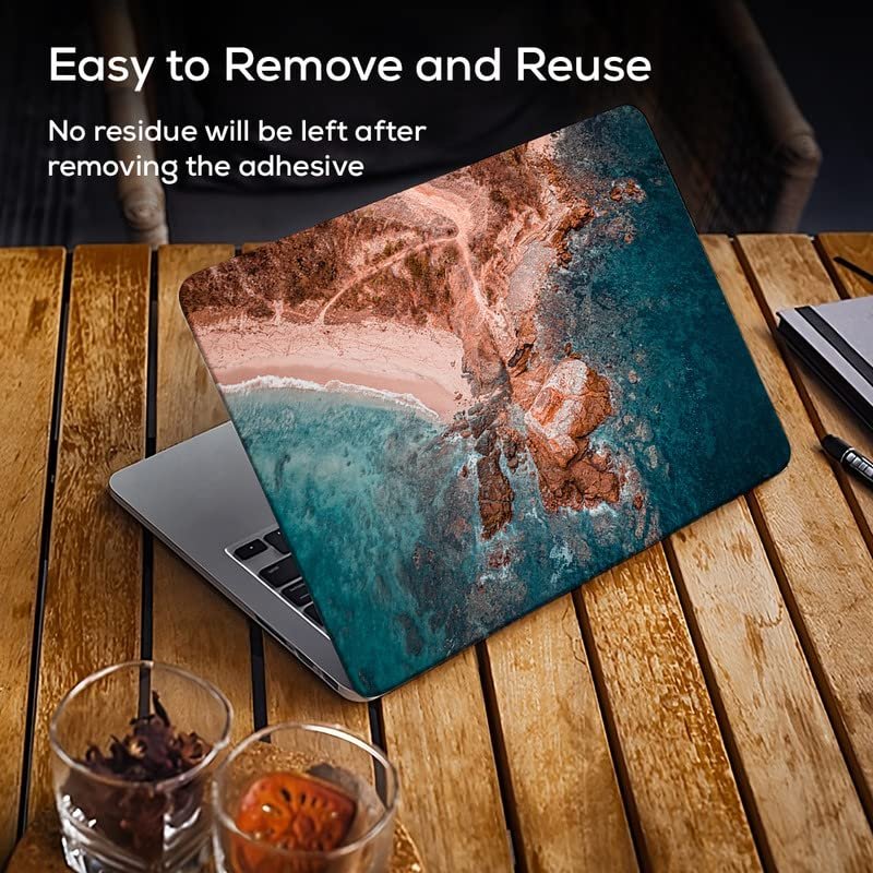 Ocean Theme Top+Wrist Pad Vinyl Laptop Skin/Sticker/Cover for 15 to 15.6 Inches Laptops Laminated-Removable-HD Quality Compatible for Hp-Dell-Sony-Lenovo-Asus etc.(15x10 Inches) - Image 4