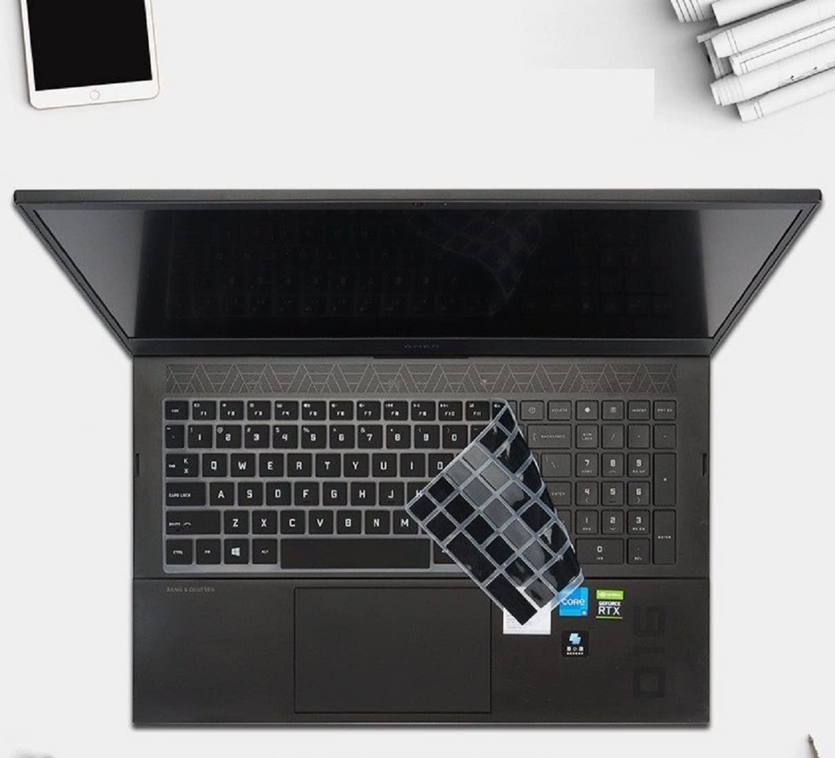 RAYA Keyboard Skin Cover for HP OMEN 15 & HP OMEN 16 Gaming Laptops (Black) - Image 3