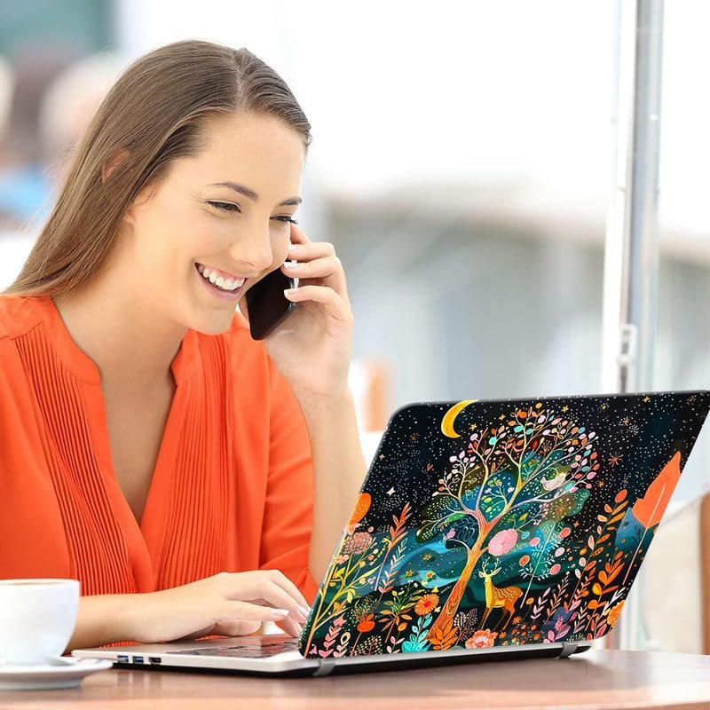 Floral F41 Top+Wrist Pad Vinyl Laptop Skin/Sticker/Cover for 14 Inches Laptops Laminated-Removable-HD Quality Compatible for Hp-Dell-Sony-Lenovo-Asus etc.(13.8x9.6 Inches) - Image 5