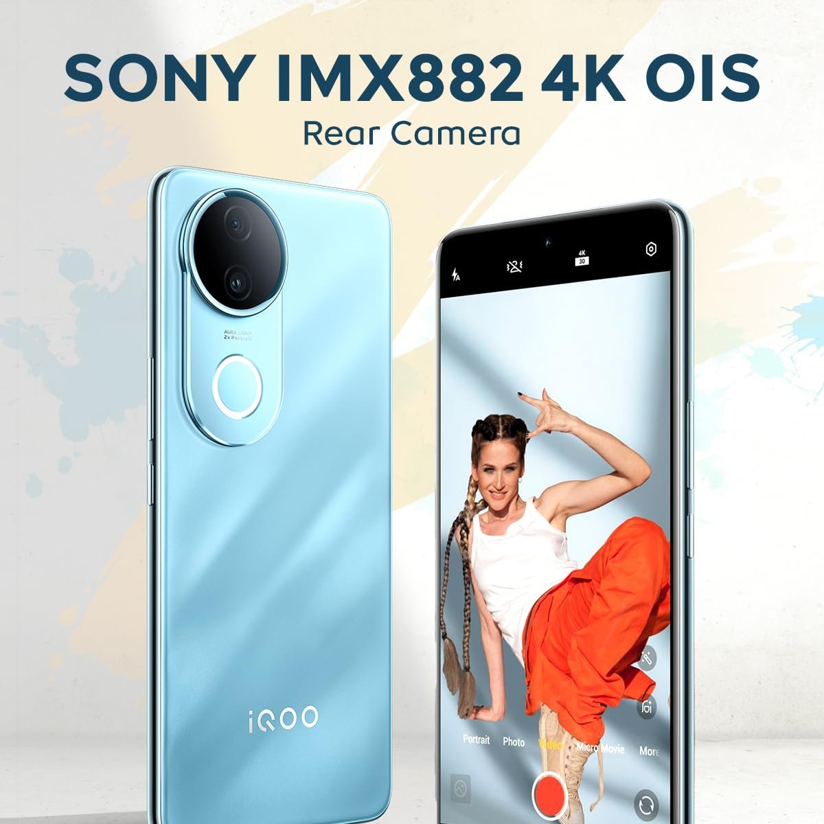 iQOO Z10R 5G (Aquamarine, 8GB RAM, 128GB Storage) | 32MP 4K Selfie Camera | Quad-Curved AMOLED Display | Dimensity 7400 Processor with 750K+ AnTuTu - Image 2