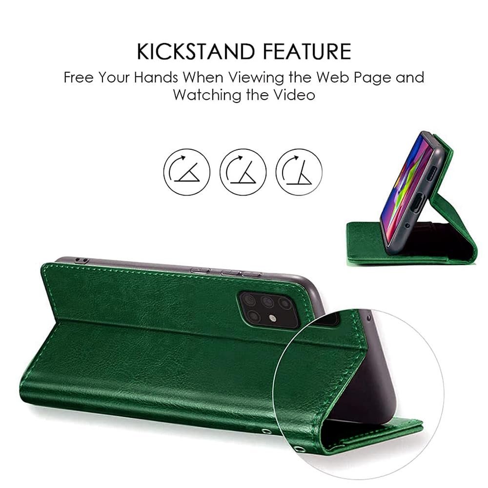 Flip Cover Back Case for Vivo T4x 5G / iQOO Z10x 5G | Premium Leather Finish | Inbuilt Pockets & Stand | Flip Cover Back Case for Vivo T4x 5G / Y29 4G / Y31 Pro 5G / iQOO Z10x 5G (Green) - Image 6