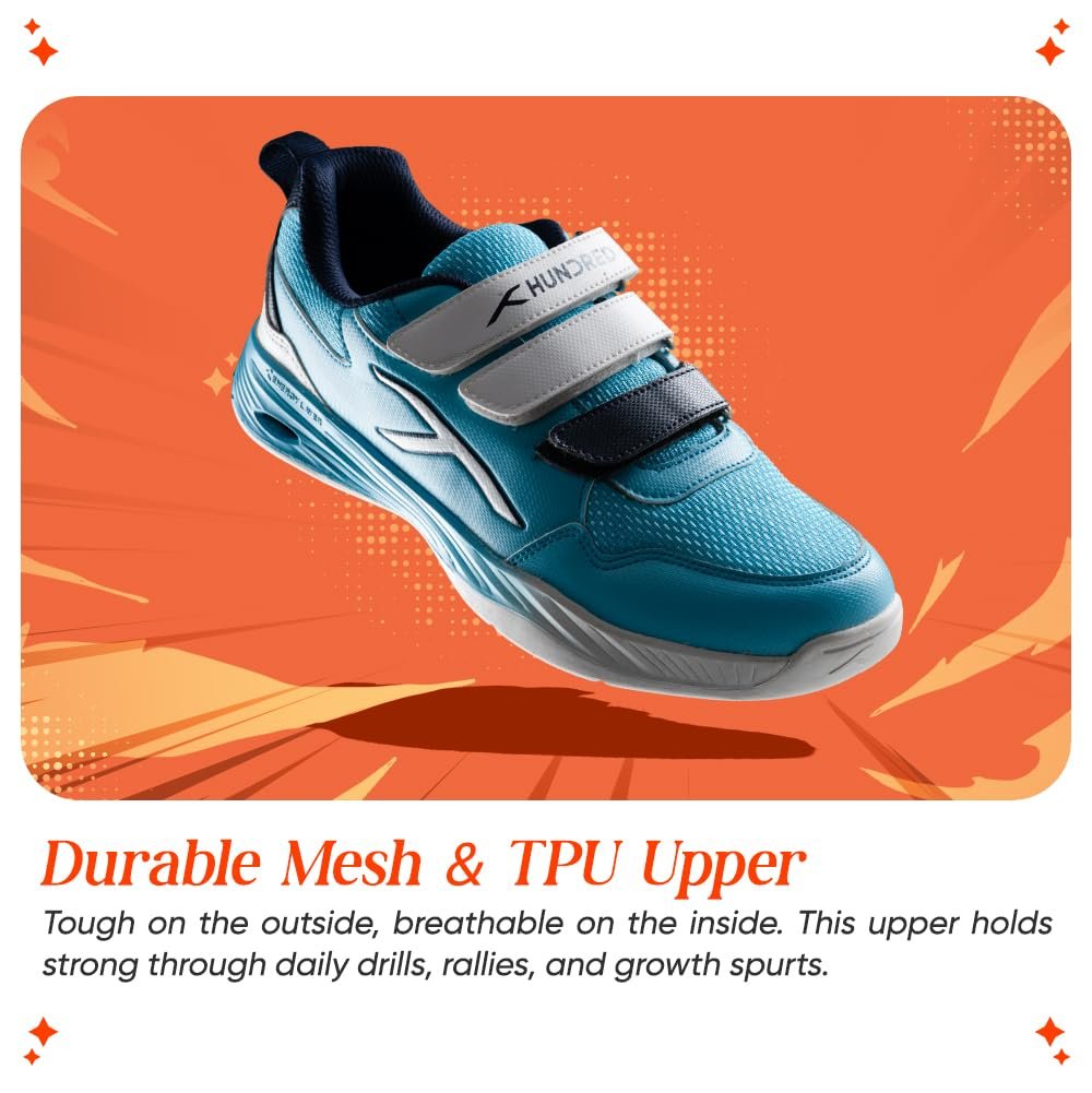 Hundred Court Champions Unisex Non-Marking Court Shoes | Badminton, Pickleball, Table Tennis & Other Indoor Sports | Lightweight, Cushioned Grip - Image 3