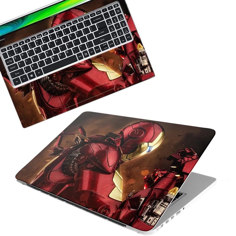 Ironman, Full Body Vinyl Laptop Skin/Sticker/Cover Upto 15.6 Inches Laptops Laminated-Removable-HD Quality Compatible for Hp-Dell-Sony-Lenovo-Asus etc.(15x10 Inches)