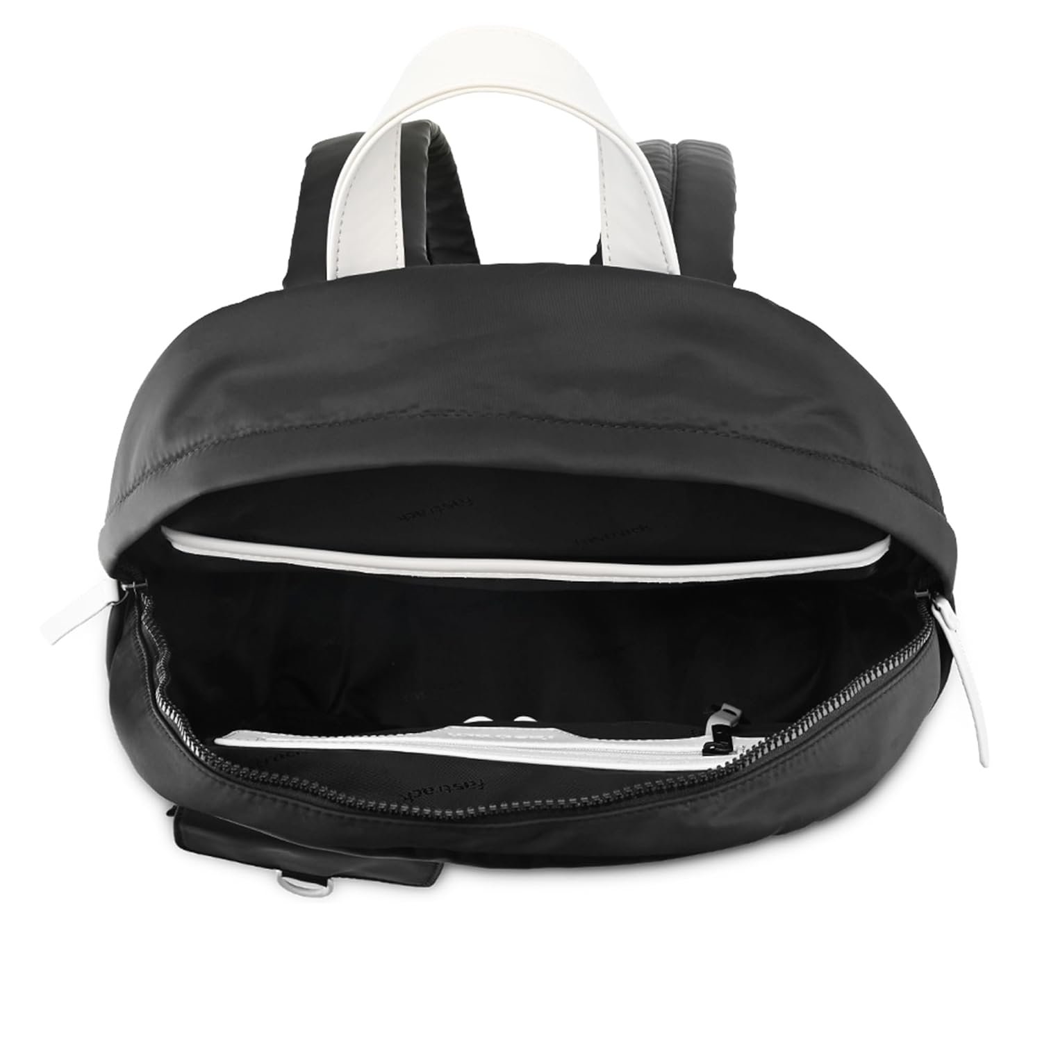 Fastrack Black Laptop Backpack for Men & Women | Lightweight Nylon Backpack with 14-Inch Padded Laptop Compartment, Front Zip Pocket & Organiser | Stylish Everyday Backpack for College, Work & Travel - Image 7