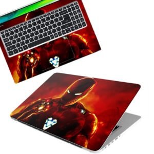 Iron Man D1 Full Body Vinyl Laptop Skin/Sticker/Cover Upto 15.6 Inches Laptops Laminated-Removable-HD Quality Compatible for Hp-Dell-Sony-Lenovo-Asus etc.(15x10 Inches)