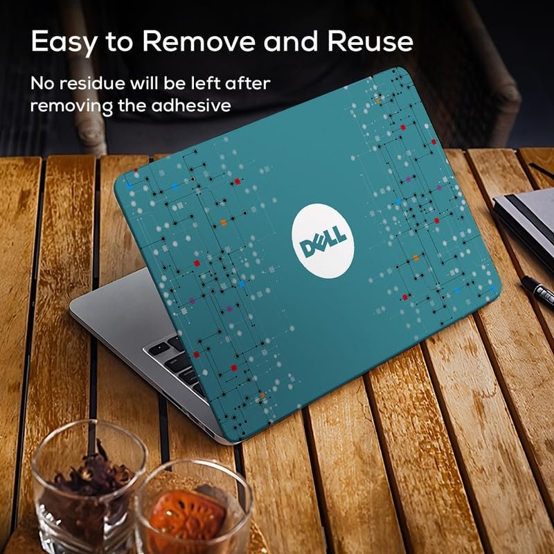 DL248 Top+Wrist Pad Vinyl Laptop Skin/Sticker/Cover for 14 Inches Laptops Laminated-Removable-HD Quality Compatible for Dell (13.8x9.6 Inches) - Image 4