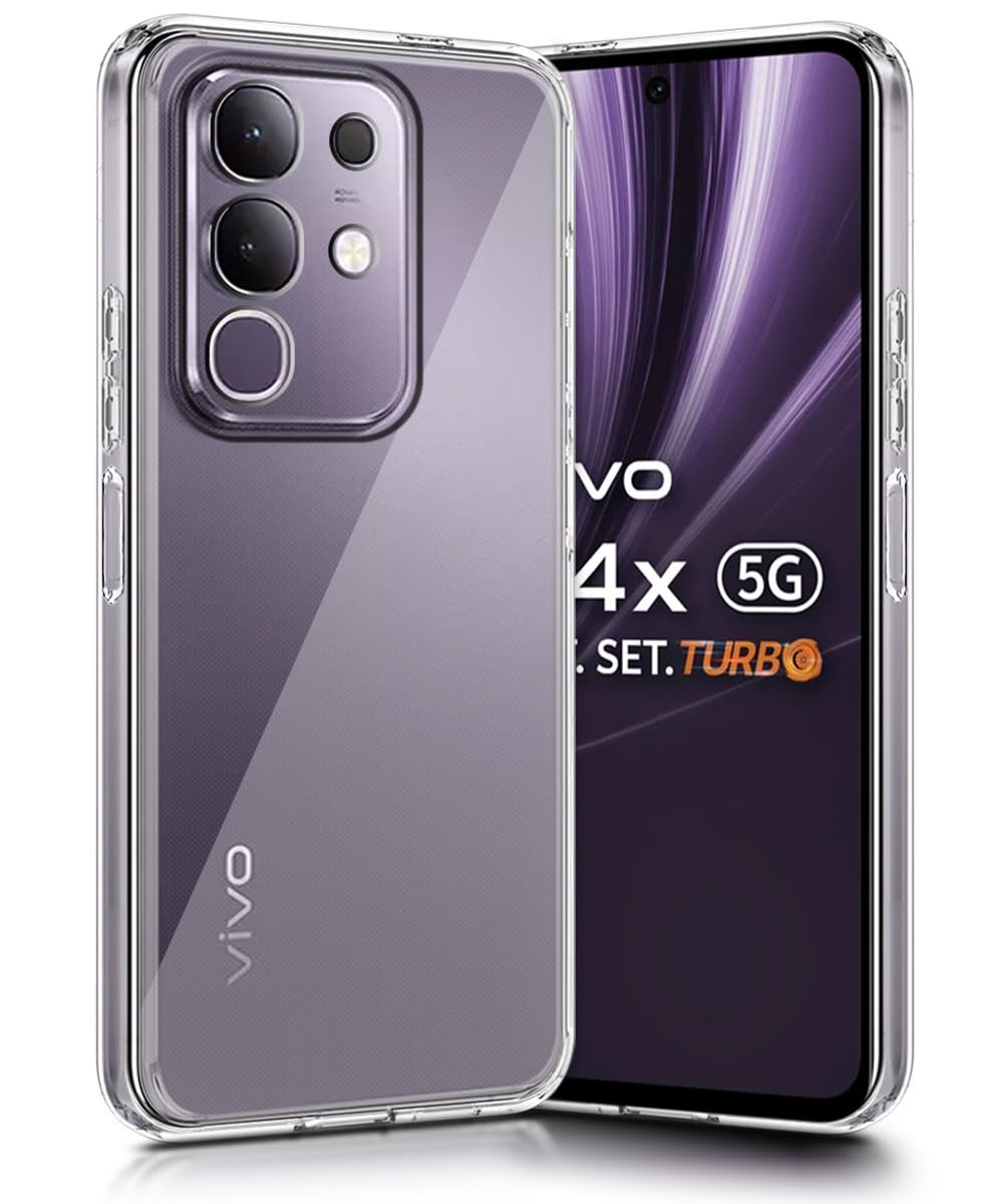 WOW IMAGINE Transparent Back Cover Case for Vivo T4x 5G | iQoo Z10x 5G | Vivo Y31 Pro 5G Raised Bumps for Full Device & Camera Protection Shockproof TPU Silicone Back Case Mobile Cover – Transparent - Image 2