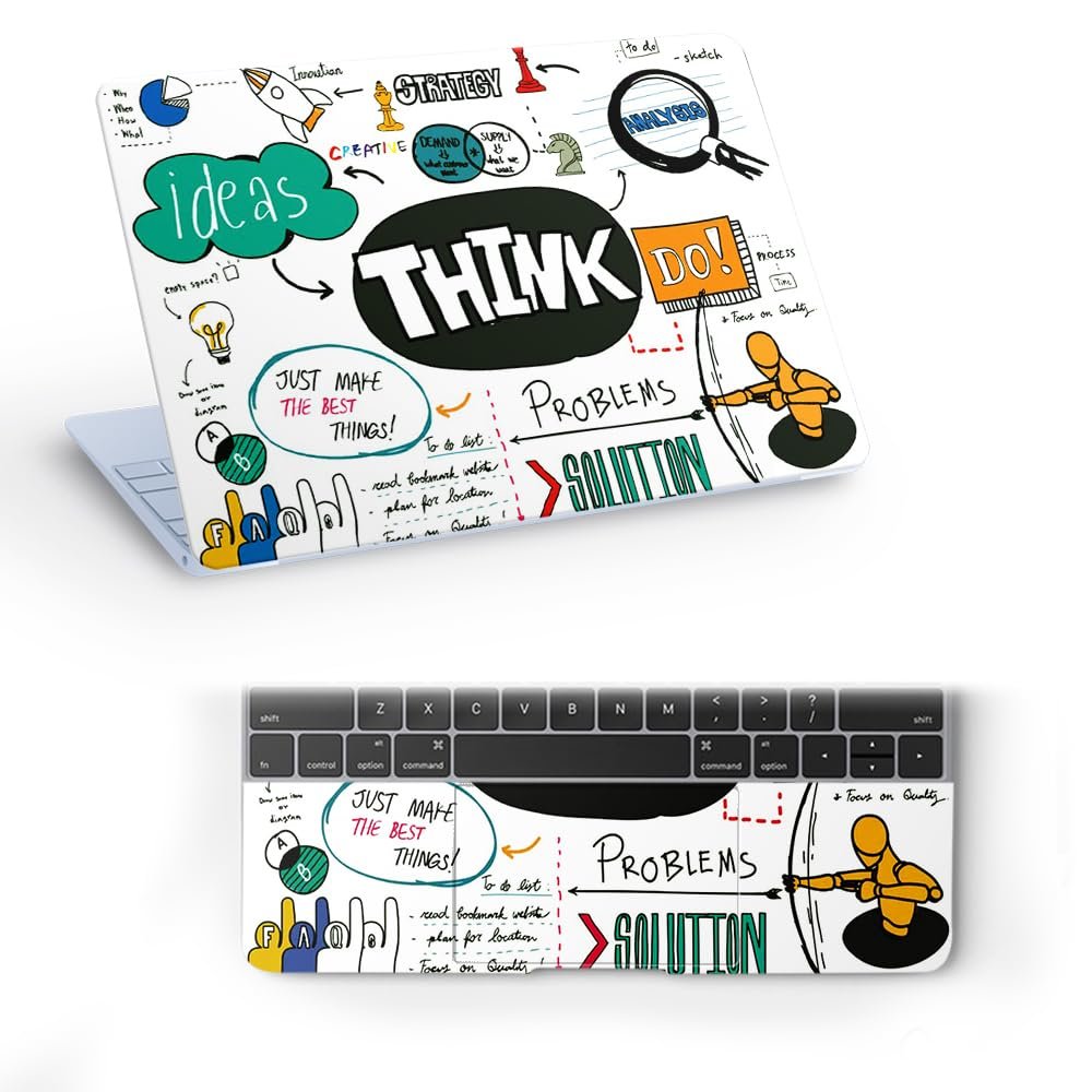 Quote Top+Wrist Pad Vinyl Laptop Skin/Sticker/Cover for 17 to 17.3 Inches Laptops Laminated-Removable-HD Quality Compatible for Hp-Dell-Sony-Lenovo-Asus etc.(16.5x11 Inches)