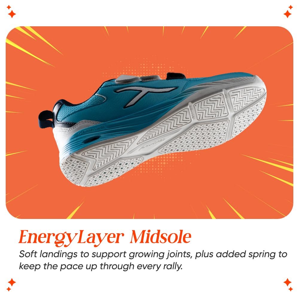 Hundred Court Champions Unisex Non-Marking Court Shoes | Badminton, Pickleball, Table Tennis & Other Indoor Sports | Lightweight, Cushioned Grip - Image 6