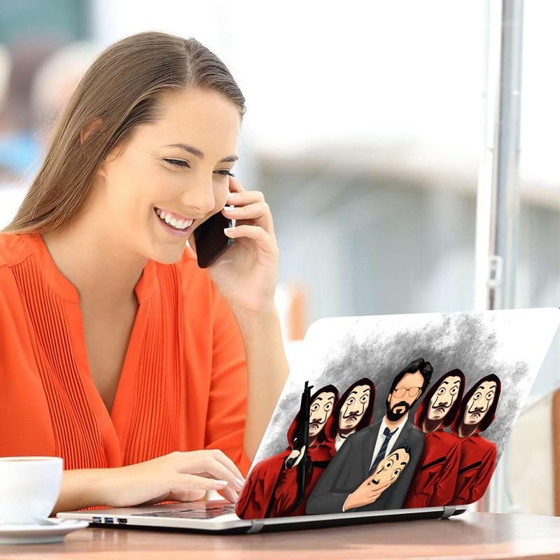 Money Heist D3 Full Body Vinyl Laptop Skin/Sticker/Cover Upto 15.6 Inches Laptops Laminated-Removable-HD Quality Compatible for Hp-Dell-Sony-Lenovo-Asus etc.(15x10 Inches) - Image 4