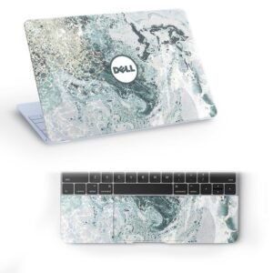 DL232 Top+Wrist Pad Vinyl Laptop Skin/Sticker/Cover for 14 Inches Laptops Laminated-Removable-HD Quality Compatible for Dell (13.8x9.6 Inches)