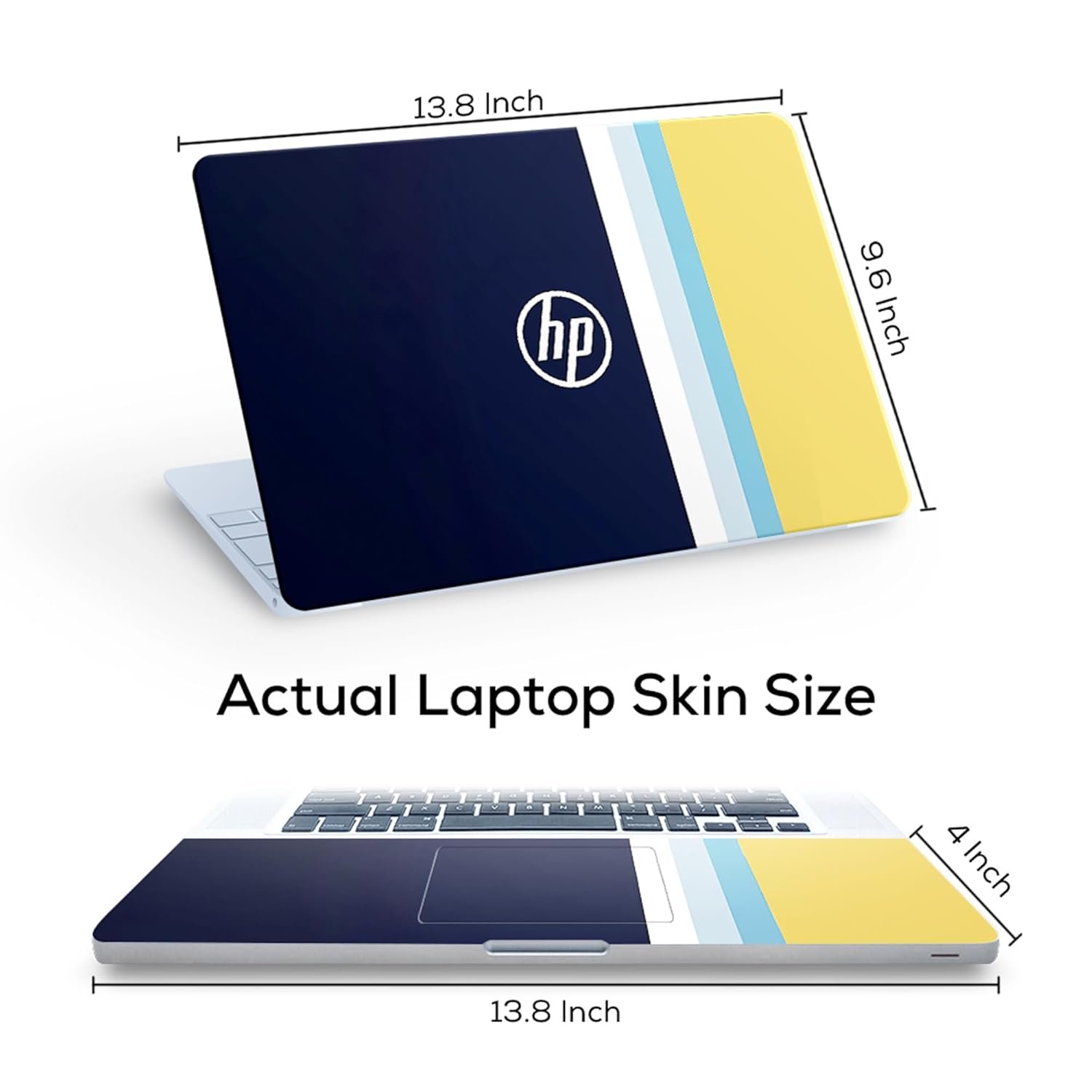 H262 Top+Wrist Pad Vinyl Laptop Skin/Sticker/Cover for 14 Inches Laptops Laminated-Removable-HD Quality Compatible for Hp(13.8x9.6 Inches) - Image 4