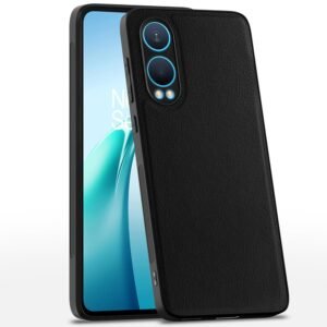 Back Cover for OnePlus Nord CE4 Lite 5G | Premium PU Leather | Full Camera Protection, Raised Edges, Soft-Touch Finish | Slim & Durable Protective Cover for OnePlus Nord CE4 Lite 5G (Black)