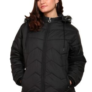 ELLIPSE Women’s Winter Jacket – Full Sleeve Nylon Puffer Coat, Stylish & Warm Outerwear for Cold Weather, Comfortable Down Alternative, Temp Rated to -10°C