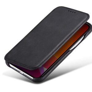 Slim Magnetic Closer Stand Leather Flip Case Cover Compatible with IQOO Z10X 5G / Vivo T4x 5G – Black