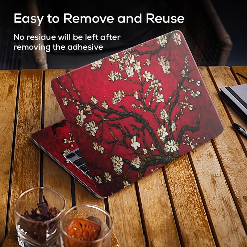 Vincent Van Gogh Blossom D22 Full Body Vinyl Laptop Skin/Sticker/Cover Upto 15.6 Inches Laptops Laminated-Removable-HD Quality Compatible for Hp-Dell-Sony-Lenovo-Asus etc.(15x10 Inches) - Image 3