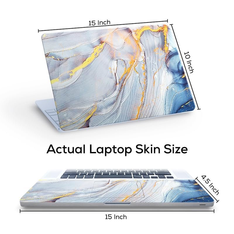 Marbel D27 Top+Wrist Pad Vinyl Laptop Skin/Sticker/Cover for 15 to 15.6 Inches Laptops Laminated-Removable-HD Quality Compatible for Hp-Dell-Sony-Lenovo-Asus etc.(15x10 Inches) - Image 3