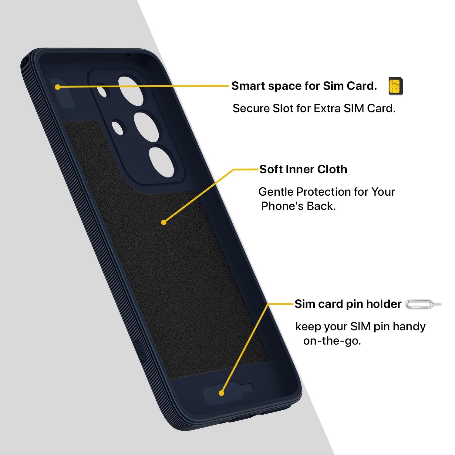 Outlouders Back Cover for Vivo T4x 5G/Y31 Pro 5G/iQOO Z10x 5G Soft Matte Silicone Cover with Slim Fit | Mag-Safe Logo (Not Mag-Safe Compatible) | Shockproof | Camera Protection Bumper Case (Blue) - Image 6