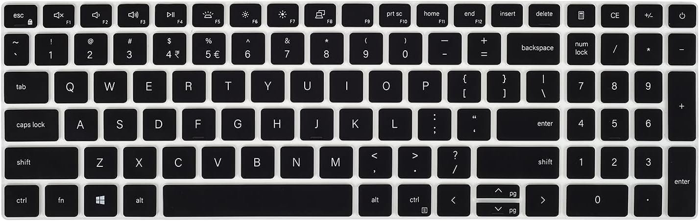 PaperFilm Keyboard Cover for 2024 2023 Dell Inspiron 15 3510 3511 3515 3520 3525 3530 3535 5510 5515 5518 15.6 / Dell Vostro 15 3510 3520 5510 5515 15.6 / Latitude 3520 15.6 Laptop Skin -Black - Image 3