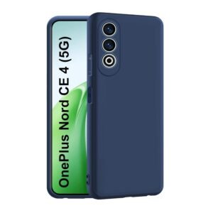 CEDO OnePlus Nord CE4 / CE 4 (5G) Back Cover | Camera Bump Protection & Inner Velvet Fabric Lining | Ultra Slim Matte Soft Rubberised Case Cover (Blue)