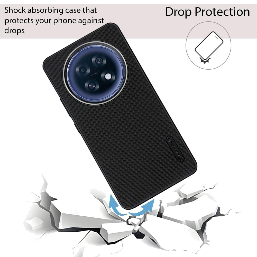 Back Cover for Oppo F31 Pro Plus 5G | F31 Pro+5G, Super Frosted Raised Camera Protect | Textured Grip Design | Ultra-Soft Dotted Slim-Fit Design | Microfiber Cloth Inside | (Black) - Image 4