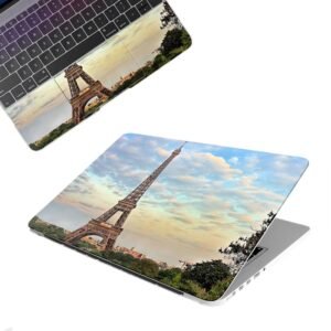 Love Paris Top+Wrist Pad Vinyl Laptop Skin/Sticker/Cover Upto 15.6 Inches Laptops Laminated-Removable-HD Quality Compatible for Hp-Dell-Sony-Lenovo-Asus etc.(15x10 Inches)