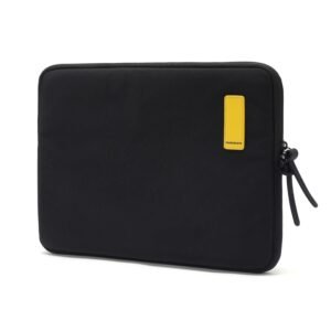 MOKOBARA Aisle Laptop Sleeve | Small | Aerology Nylon | Compatible with 14" Laptops/MacBook | Lightweight Sleeve with Soft Microsuede Lining & Premium Zip Closure | Money Moves (Black)