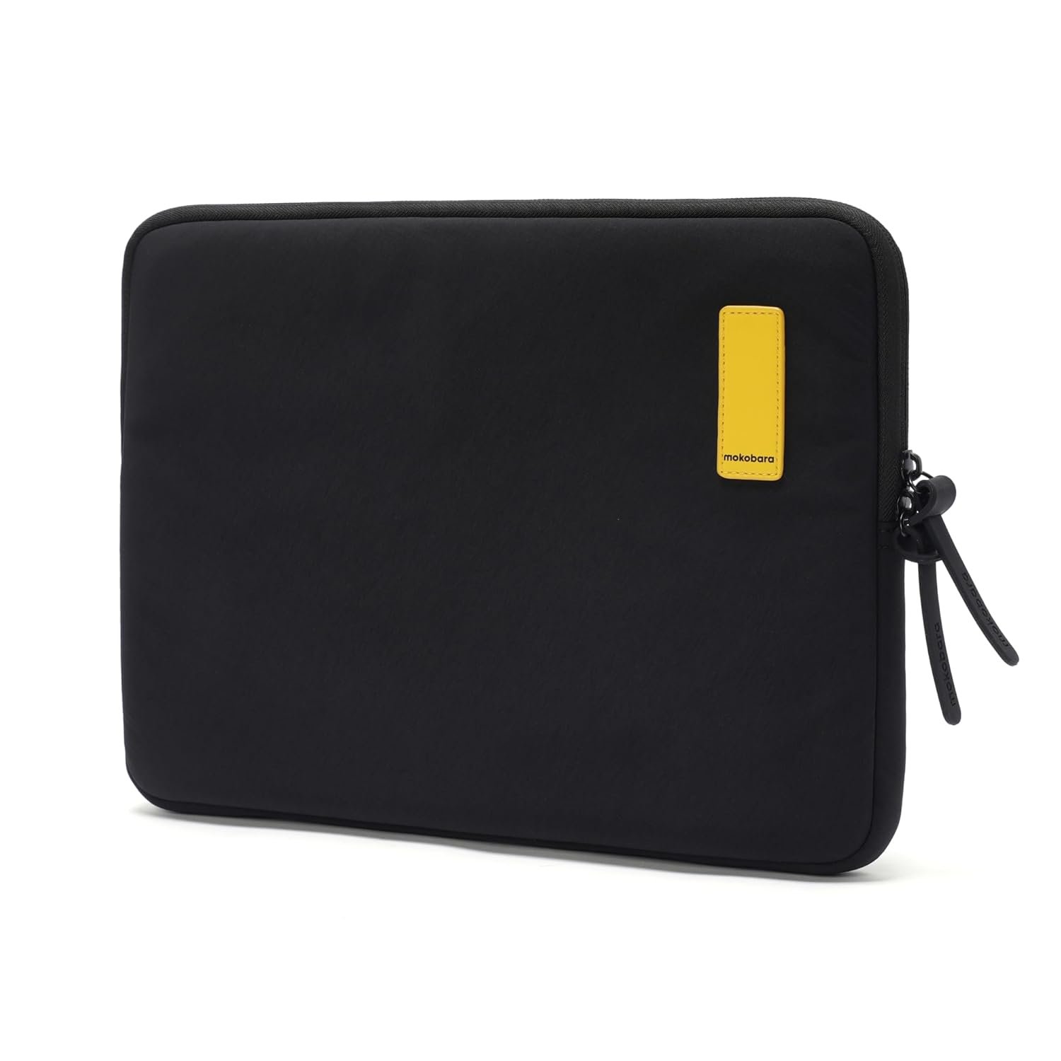 MOKOBARA Aisle Laptop Sleeve | Small | Aerology Nylon | Compatible with 14" Laptops/MacBook | Lightweight Sleeve with Soft Microsuede Lining & Premium Zip Closure | Money Moves (Black)