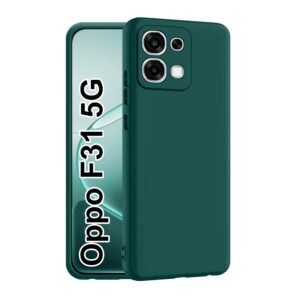 CEDO Oppo F31 (5G) Back Cover | Camera Bump Protection & Inner Velvet Fabric Lining | Ultra Slim Matte Soft Rubberised Case Cover (Green)