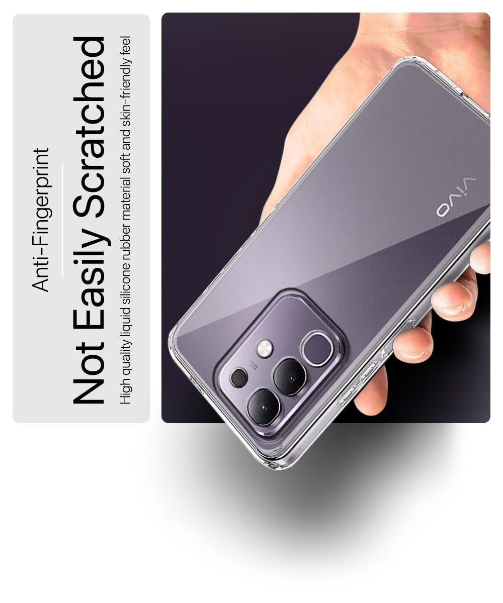 WOW IMAGINE Transparent Back Cover Case for Vivo T4x 5G | iQoo Z10x 5G | Vivo Y31 Pro 5G Raised Bumps for Full Device & Camera Protection Shockproof TPU Silicone Back Case Mobile Cover – Transparent - Image 6