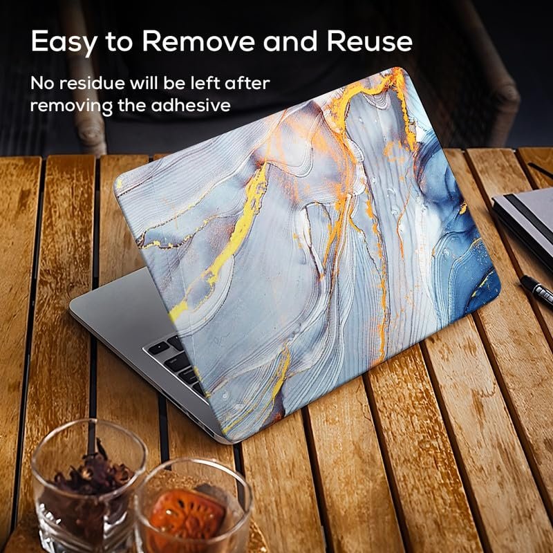 Marbel D27 Top+Wrist Pad Vinyl Laptop Skin/Sticker/Cover for 15 to 15.6 Inches Laptops Laminated-Removable-HD Quality Compatible for Hp-Dell-Sony-Lenovo-Asus etc.(15x10 Inches) - Image 4