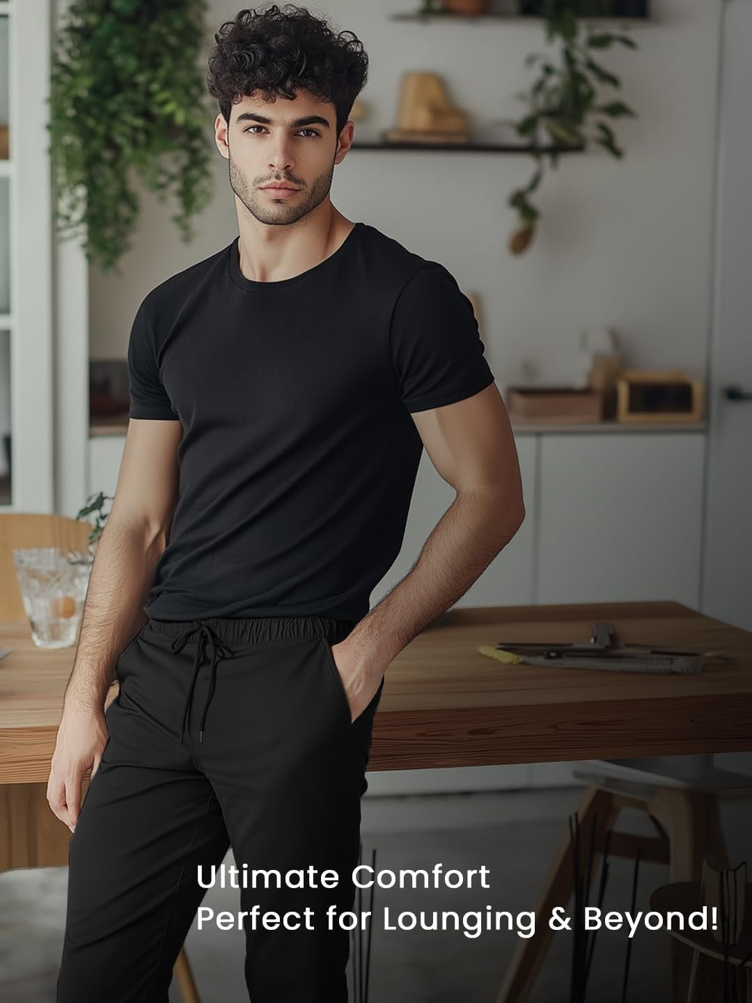 NOBERO Men's Regular Fit Mid Rise Joggers - Image 2