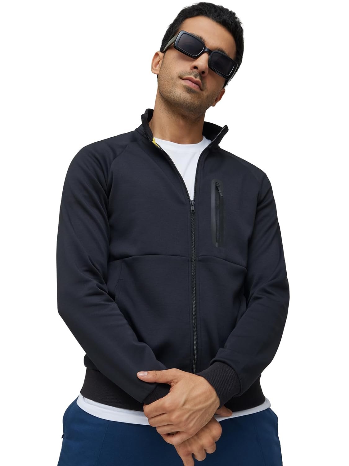 XYXX Men's Alpha Polyester Regular Fit High Neck Zip-Up Jacket