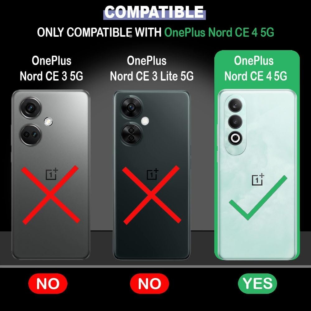 Coverage OnePlus CPH2613 /Nord CE4Flip Cover Full Protection Imported TPU Wallet Button Magnetic Book Leather Flip Cover for OnePlus Nord CE4 5G - Blue - Image 3