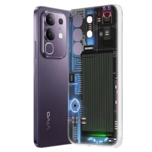 Fashionury Designer Soft Back Cover Case Compatible for Vivo T4x 5G, Printed,Transparent,Flexible, Silicon for Vivo T4x 5G -D1085