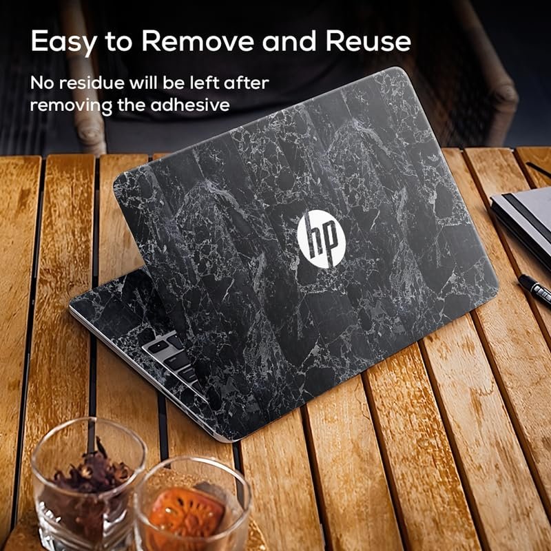 Marble D5 Full Body Vinyl Laptop Skin/Sticker/Cover Upto 15.6 Inches Laptops Laminated-Removable-HD Quality Compatible for Hp (15x10 Inches) - Image 3