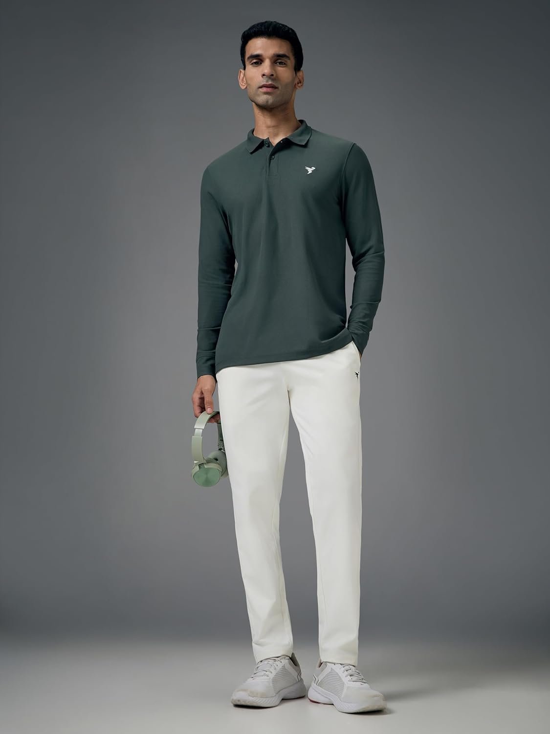 TECHNOSPORT Mens Slim Fit Polyester Active Wear Collar Polo T-Shirt with Long Sleeves for Workout, Sports - Image 4