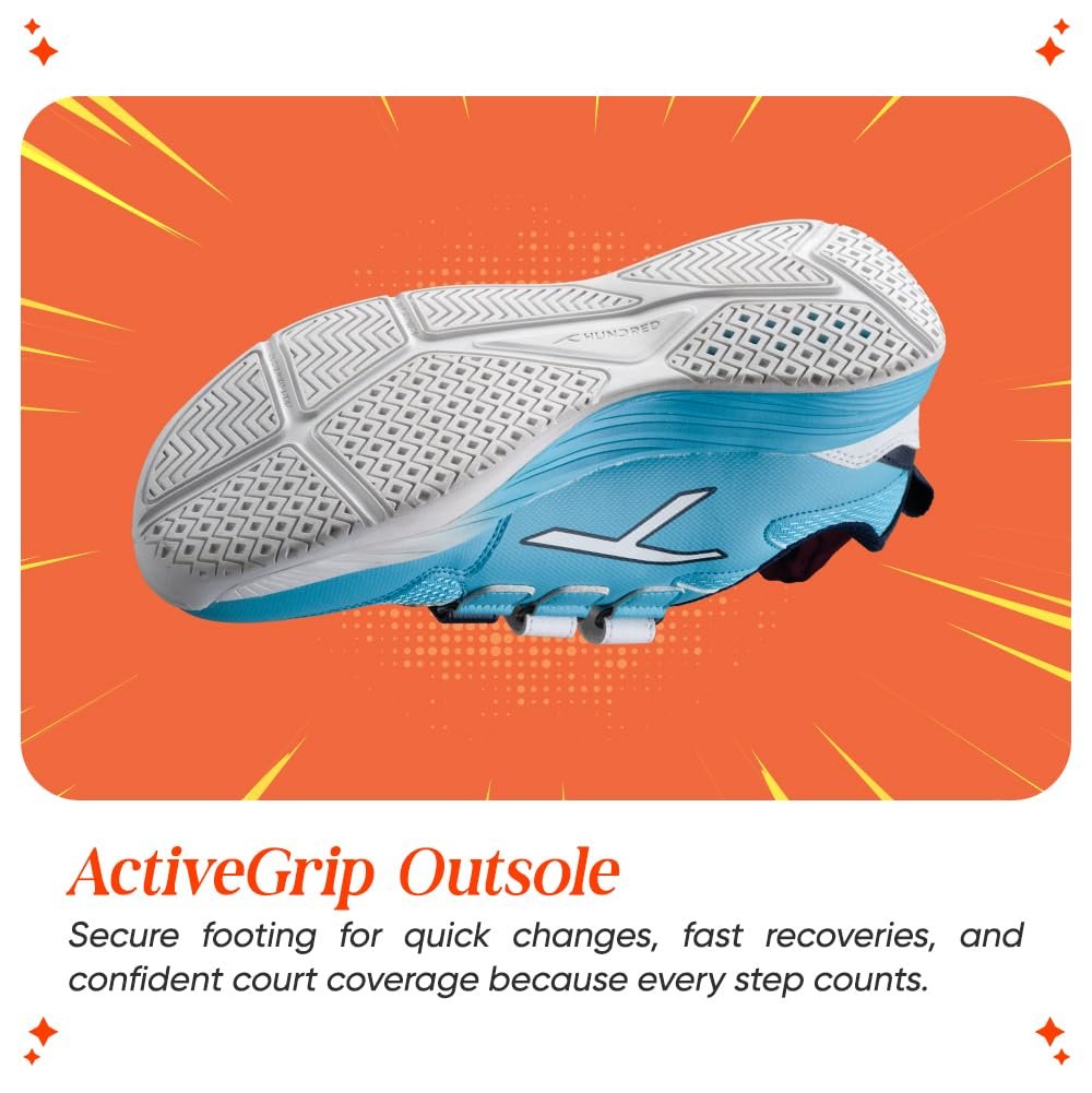 Hundred Court Champions Unisex Non-Marking Court Shoes | Badminton, Pickleball, Table Tennis & Other Indoor Sports | Lightweight, Cushioned Grip - Image 4