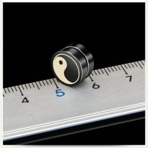 THE MEN THING HARMONIX – Magnetic Non-Piercing Pure Titanium Steel Studs Earrings for Men & Boys