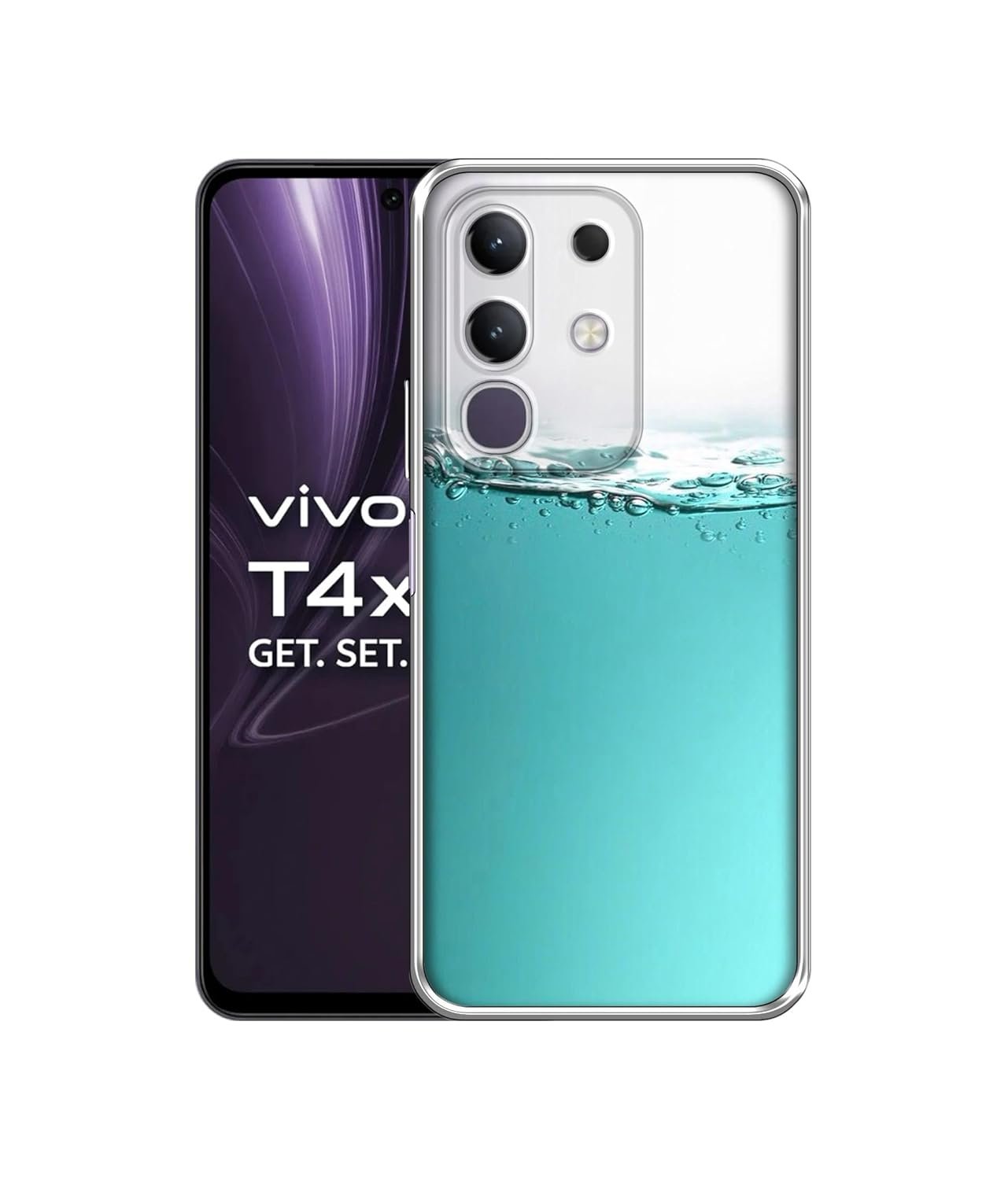 Amazon Brand-Solimo Half Fill Printed Silicon Soft TPU Back Case Cover for Vivo T4x 5G / Y29 4G / Y31 Pro 5G / iQOO Z10x 5G