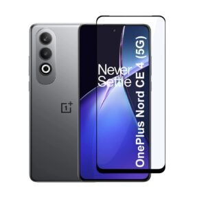 CEDO Tempered Glass for OnePlus Nord CE4 / CE 4 (5G) | Screen Protector Full HD Quality Tempered Glass Anti-Scratch Edge to Edge Coverage with Easy Installation Kit (Black)
