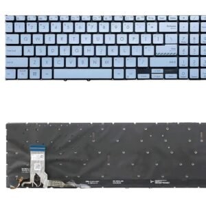 Replacement Keyboard for ASUS Vivobook Go 15 OLED E1504FA E1504GA Silver with Backlit