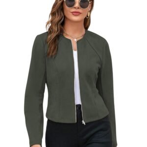 GRECIILOOKS Women Poly Lycra Standard Length Oversized Jacket Korean Style Casual Outerwear | Streetwear Party Jacket with Trendy Loose Fit (Available in Plus Size)