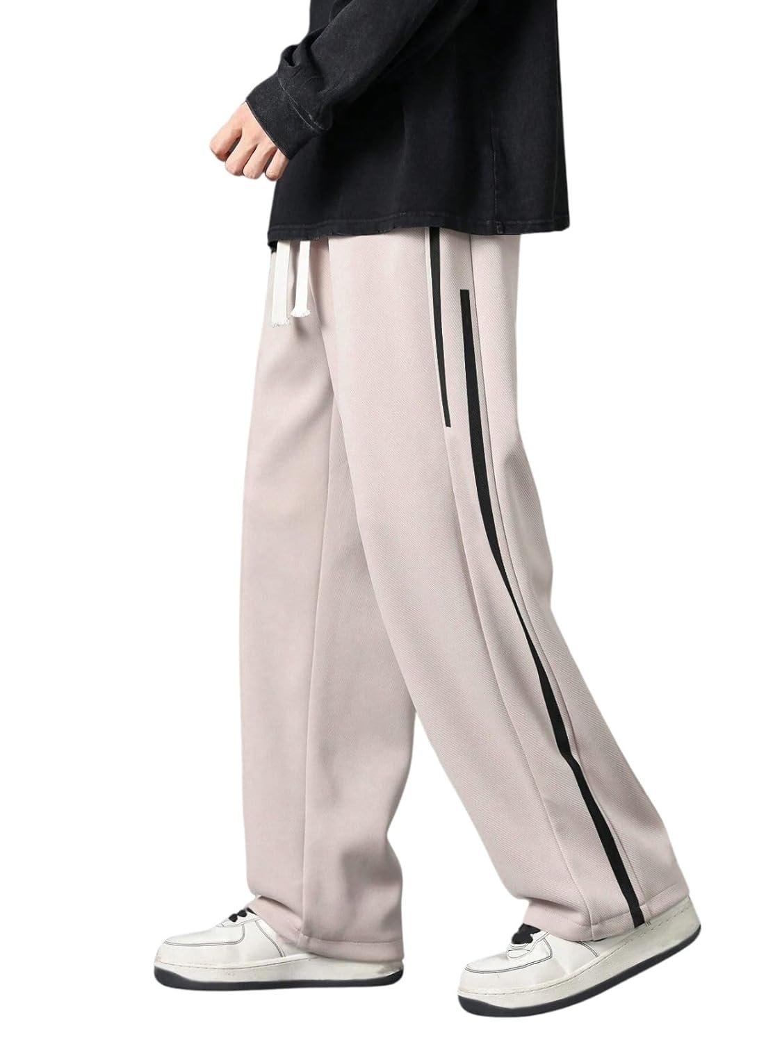 GRECIILOOKS Korean Style Track Pants for Men – Loose Fit Lycra Cargo Joggers | Trendy Gym & Streetwear Bottoms with Utility Pockets (Available in Plus Size and Combo Pack of 2)