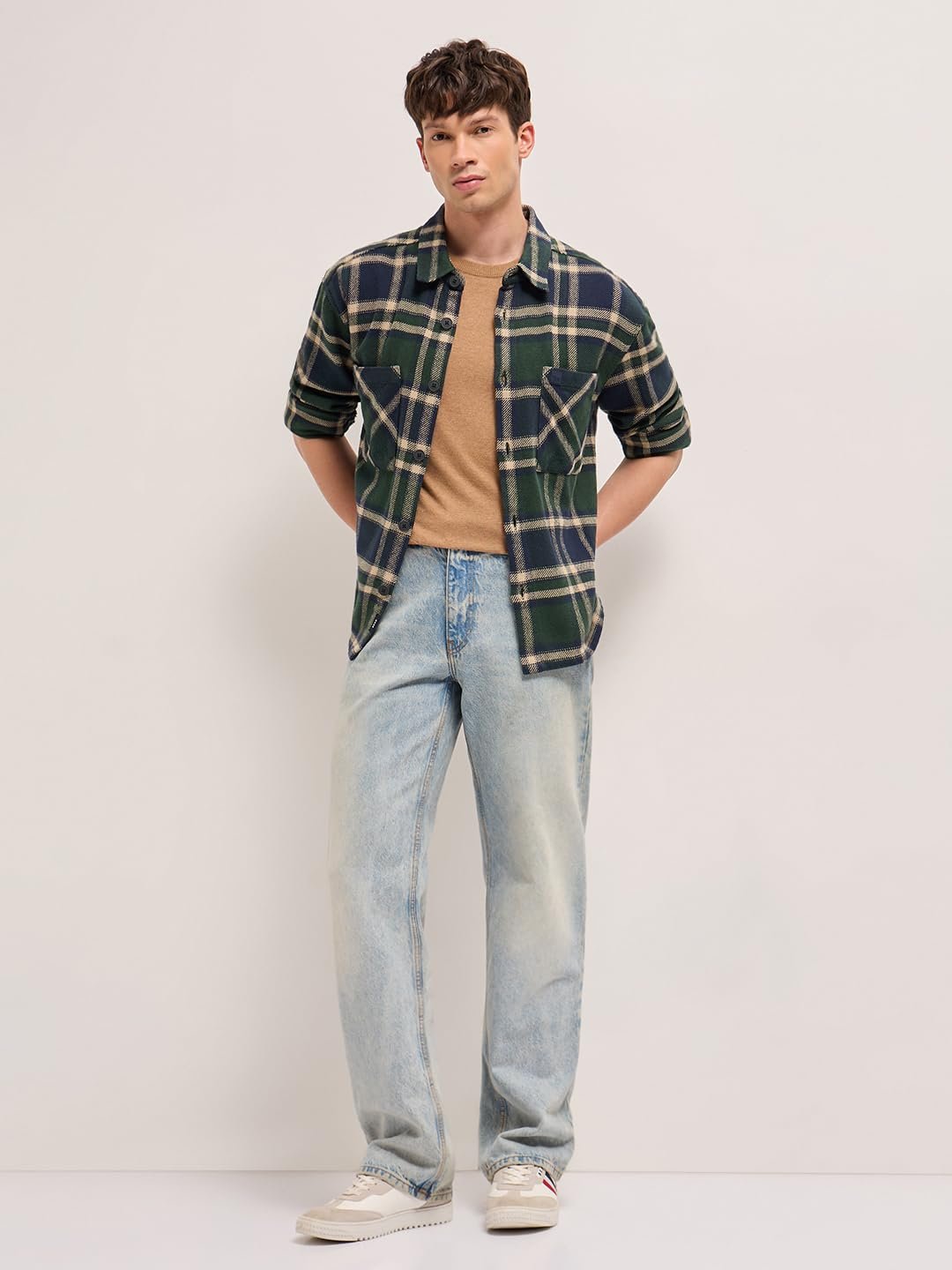 The Bear House Men's Checked Relaxed Fit Shirt - Image 5