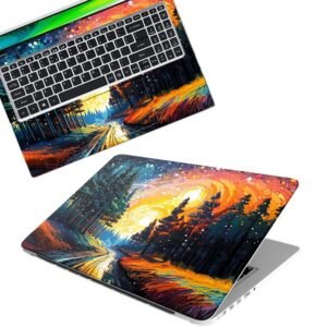 Floral D83 Full Body Vinyl Laptop Skin/Sticker/Cover Upto 15.6 Inches Laptops Laminated-Removable-HD Quality Compatible for Hp-Dell-Sony-Lenovo-Asus etc.(15x10 Inches)